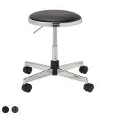 ノーリツイス(NORITSUISU) DC導電チェア スツール 導電ウレタン巻双輪キャスター 背パイプ無し 導電ビニールレザー 静電気防止 工場 研究施設 日本製 TD-E24L-Z 幅610×奥行610×高さ410~520mm
