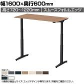 オカムラ スイフトネックス Swift Nex 昇降デスク 平机 ショートストローク スムースフォルムエッジ 3421LB 幅1600×奥行600×高さ720～1220mm 電動昇降デスク スタンディングデスク パソコンデスク テレワーク 昇降テーブル