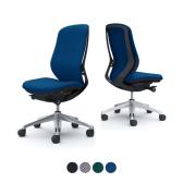 C637BR | シルフィー sylphy 【防炎クロス仕様】 ハイバック 背クッションタイプ 防炎 肘なし ブラックボディ アルミ脚 (オカムラ)