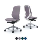 C637BW | シルフィー sylphy 【防炎クロス仕様】 ハイバック 背クッションタイプ 防炎 肘なし ホワイトボディ アルミ脚 (オカムラ)