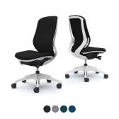 C637XW | シルフィー sylphy 【防炎クロス仕様】 ハイバック 背クッションタイプ 防炎 肘なし ホワイトボディ 樹脂脚 (オカムラ)