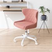 デスクチェア 布張り 椅子 昇降式 キャスター付き ミーティングチェア パソコンチェア PCチェア おしゃれ チェア グレー ピンク ブルー ブラック
