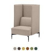 オリバー 組み合わせソファ パネル付き 両パネル S・SF-F704・AL・APT ロビーチェア 1人用ブース ファブリック(CF-24) ABWソファ 連結可能 幅750×奥行785×高さ1160mm