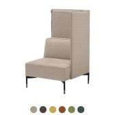 オリバー 組み合わせソファ パネル付き 左パネル S・SF-F704・AL・LPT ロビーチェア 1人用ブース ファブリック(CF-24) ABWソファ 連結可能 幅725×奥行785×高さ1160mm オフィスソファ ラウンジソファ ロビーソファ