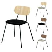 【抗菌加工】プラス DC-UA2LWN リフレッシュチェア カフェチェア ラウンジチェア ミーティングチェア ダイニングチェア スタッキング可能 ビニルレザー張り 4本脚タイプ 座クッション【SIAA】