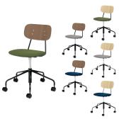 【抗菌加工】プラス DC-UA3 リフレッシュチェア カフェチェア ラウンジチェア ダイニングチェア ミーティングチェア 布張り 回転脚タイプ キャスター付き 座クッション【SIAA】