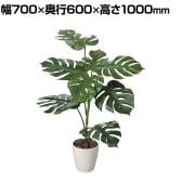 ポピー 観葉植物 人工樹木 モンステラ 日本製 国産 幅700×奥行600×高さ1000mm フェイクグリーン 葉 造花 インテリア オフィス おしゃれ