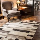 プレーベル ベルギー製ウィルトン織りカーペット 絨毯 ラグ ピアソン 約2.3畳サイズ モダン おしゃれ ホットカーペット 床暖房対応 防炎 幅1600×長さ2300mm