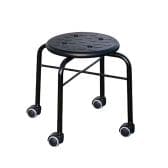 ワーキングキャスター ハイ ブラック脚 座面:インテグラルウレタン仕様 作業スツール 安定性 幅390×奥行390×高さ420mm