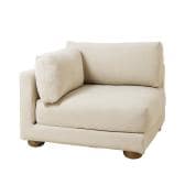 ADRS(アドレス) フルー ユニットソファ コーナータイプ 自由な組み合わせ 1人掛け 脚:オーク無垢材 張地:ファブリック