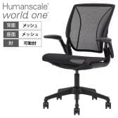 ヒューマンスケール(Humanscale) ワールドワン(worldone) オフィスチェア メッシュ 高機能 エルゴノミクス 椅子 ブラック WLT3BR20R20