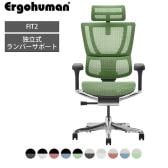 エルゴヒューマン フィット2 Ergohuman FIT2 オフィスチェア 高機能 ワークチェア デスクチェア 在宅ワーク 椅子 メッシュ メモリーロッキング ヘッドレスト 独立ランバーサポート FIT2-HAM-DR