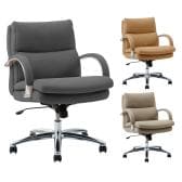 Glant グラント ローバック シルキーファイバー キャスター脚 エグゼクティブチェア オフィスチェア デスクチェア ロッキング リクライニング スエード調 ポケットコイル座面