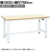 サカエ 電動昇降作業台 重量タイプ 幅1200×奥行750×高さ630～1280mm DKN-127IMW