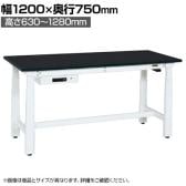 サカエ 電動昇降作業台 重量タイプ 幅1200×奥行750×高さ630～1280mm DKN-127ACW