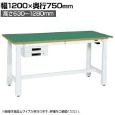 サカエ 電動昇降作業台 重量タイプ 幅1200×奥行750×高さ630～1280mm DKN-127BFEW
