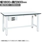 サカエ 電動昇降作業台 重量タイプ 幅1800×奥行900×高さ630～1280mm DKN-189BMW