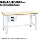 サカエ 電動昇降作業台 重量タイプ 幅1500×奥行900×高さ630～1280mm DKN-159CIMW