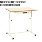 サカエ 軽量セルワーク作業台 固定式 キャビネット付き 幅900×奥行600×高さ645～945mm CLA-9060PIA