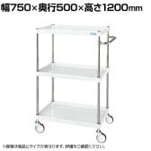 サカエ CSパールワゴン 中量タイプ 幅750×奥行500×高さ1200mm CSP-75123SEW