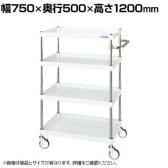 サカエ CSパールワゴン 中量タイプ 幅750×奥行500×高さ1200mm CSP-75124SEW