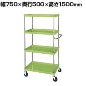 サカエ CSパールワゴン 中量タイプ 直進安定金具付き 幅750×奥行500×高さ1500mm CSP-75154Y