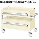 サカエ CSパールワゴン 中量タイプ 引出し付き 幅750×奥行500×高さ600mm CSP-7562ACNUI