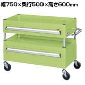 サカエ CSパールワゴン 中量タイプ 引出し付き 幅750×奥行500×高さ600mm CSP-7562ACSE