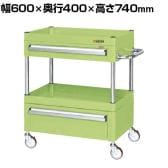 サカエ CSパールワゴン 中量タイプ 引出し付き 幅600×奥行400×高さ740mm CSP-6072AC2NU