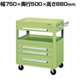 サカエ エースワゴン 天板皿型 幅750×奥行500×高さ880mm A-27B