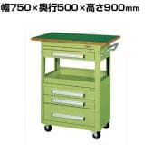 サカエ エースワゴン 天板付き 幅750×奥行500×高さ900mm A-37AT