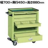サカエ エスエスワゴン フットブレーキ付き 幅700×奥行450×高さ880mm SS-A3NBR