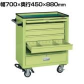 サカエ エスエスワゴン フットブレーキ付き 幅700×奥行450×高さ880mm SS-A4NBR