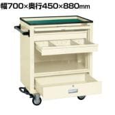 サカエ エスエスワゴン フットブレーキ付き 幅700×奥行450×高さ880mm SS-A2NBRI