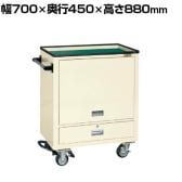 サカエ エスエスワゴン フットブレーキ付き 幅700×奥行450×高さ880mm SS-A3NBRI