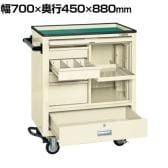 サカエ エスエスワゴン フットブレーキ付き 幅700×奥行450×高さ880mm SS-A14NBRI