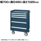サカエ キャビネットワゴン 幅700×奥行480×高さ1025mm CV-1061W
