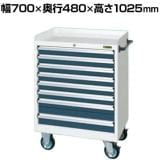サカエ キャビネットワゴン 幅700×奥行480×高さ1025mm CV-1081WD
