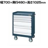 サカエ キャビネットワゴン 幅700×奥行480×高さ1025mm CV-1051DW