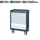 サカエ キャビネットワゴン 幅700×奥行480×高さ1025mm CV-1072DW