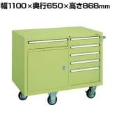 サカエ キャビネットワゴン 幅1100×奥行650×高さ868mm Q-21B