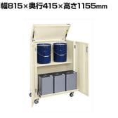 サカエ 一斗缶保管庫 一斗缶 ペール缶兼用タイプ 移動式 幅815×奥行415×高さ1155mm KU-ITKAR