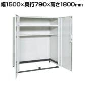 サカエ ドラム収納保管庫 基本体 幅1500×奥行790×高さ1800mm STH-1575DMW