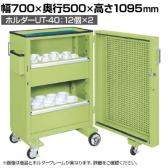 サカエ ツーリングキャビネットワゴン スイングドア付き 幅700×奥行500×高さ1095mm TLC-F2GBB
