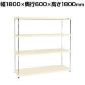 サカエ ニューCSパールラック 均等耐荷重75KG/段 4段タイプ 幅1800×奥行600×高さ1800mm CSPRA-3324I