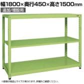 【単体】サカエ RKラック 単体 均等耐荷重:250KG/段 3段タイプ 幅1800×奥行450×高さ1500mm RKN-8453