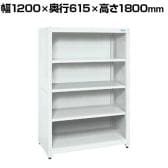サカエ スチールラック 3方パネル付き 幅1200×奥行615×高さ1800mm SLN-1255TW