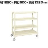 サカエ スーパーキャスターラック 双輪エラストマー車 幅1220×奥行600×高さ1323mm SPR-1124RDI
