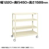 サカエ スーパーキャスターラック 双輪エラストマー車 幅1220×奥行450×高さ1589mm SPR-2114RDI