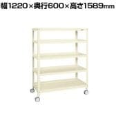 サカエ スーパーキャスターラック 双輪エラストマー車 幅1220×奥行600×高さ1589mm SPR-2125RDI